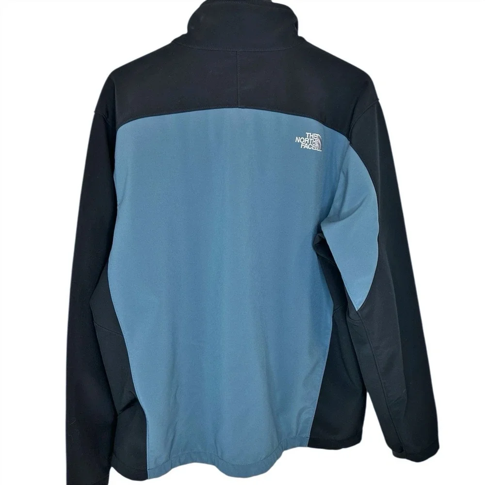 North Face Bionic Jacket Men XL Black Blue Soft Shell Wind Resistant Water Repel